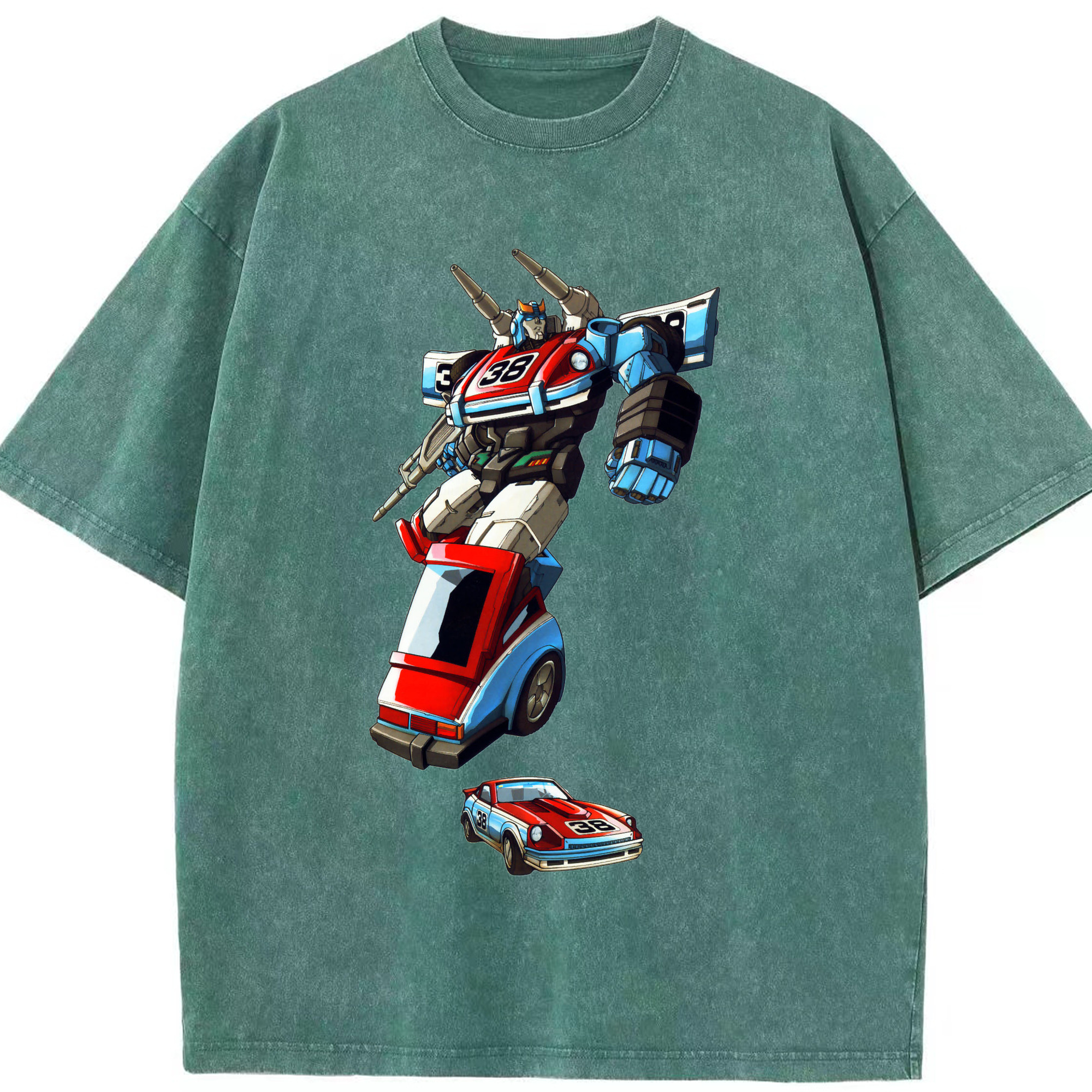 （画像用）  綿100% ヴィンテージ風 半袖Tシャツ（フロントプリント）